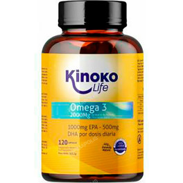 Kinoko Life Omega 3 2000 Mg 500/250 Epa/dha Fish Oil 120 Caps