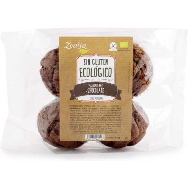 Muffins de Chocolate Zealia 4 unidades x 140g Orgânico Sem Glúten