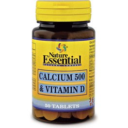Nature Essential Cálcio 500 + Vitamina D. 50 Comprimidos