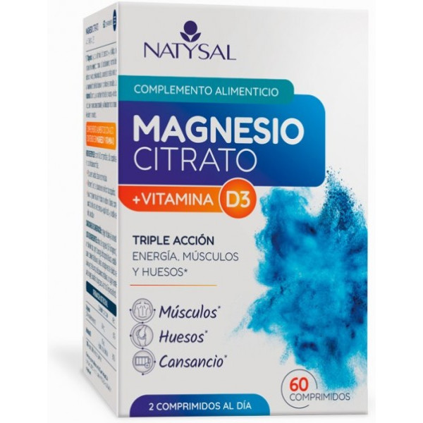 Natysal Citrate de Magnésium + d3 60 Comp