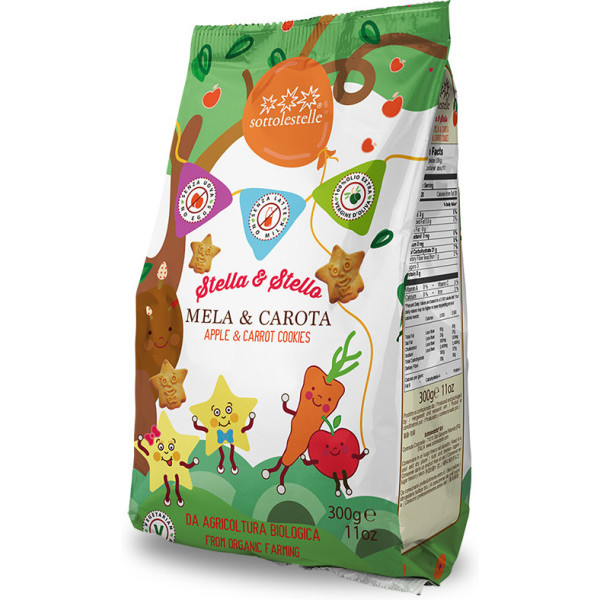 Biscuit Sottolestelle Pomme Carotte Stella Stello 300 Gr Bio