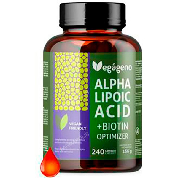 Vegageno Alpha Lipoic Acid Con Acido Folico 600 Mg 240 Caps