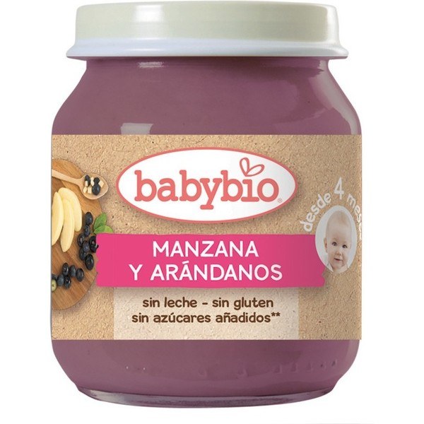 Frasco Babybio Apple Cranberry 130 gr