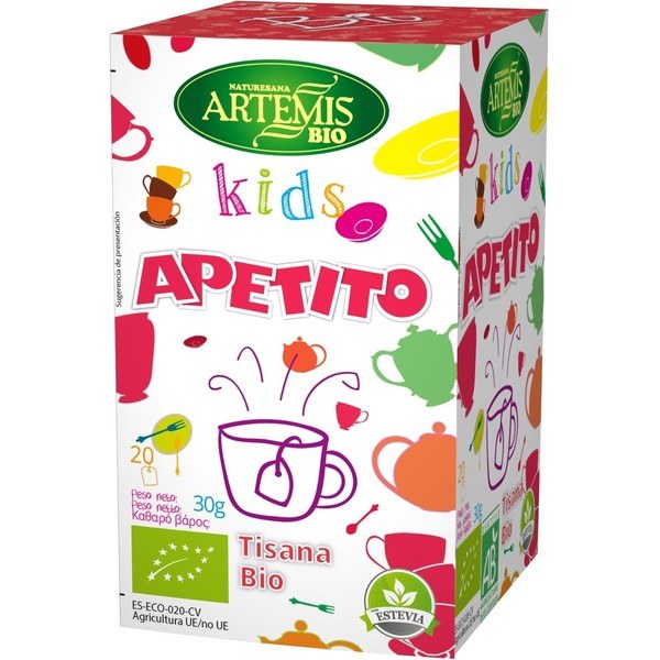 Artemis Bio Caja Tisana Kids Apetito Eco 20 Filtros