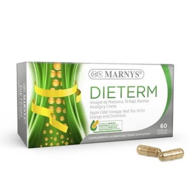Marnys Dieterm Apfelessig+Roter Tee+Zitrus Aurantium+Chrom 400 mg 60 Kapseln