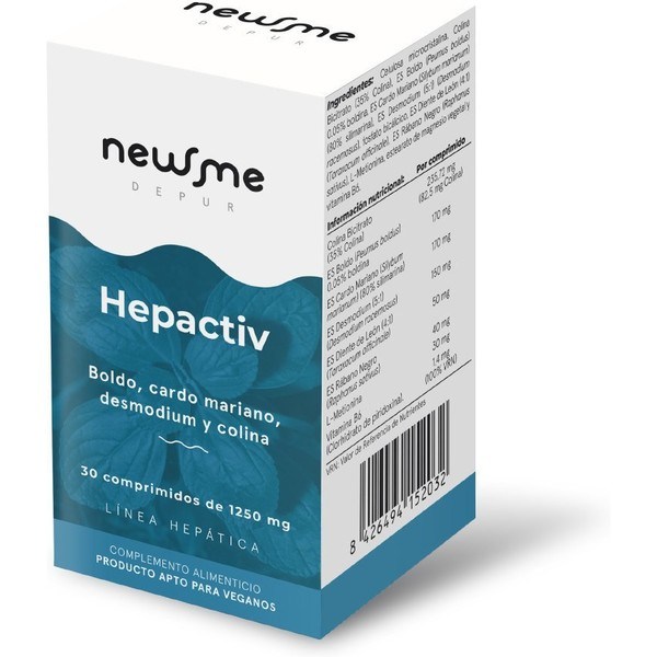 Herbora Newme Hepactiv 1250 mg 30 Komp