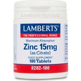 Lamberts Zink 15 Mg (Citraat) 180 Tabs