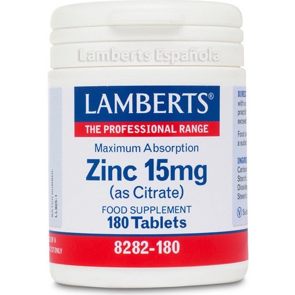 Lamberts Zink 15 mg (Citrat) 180 Tabs