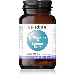 Viridian L-teanina 200 mg e erva-cidreira 30 cápsulas vegetais