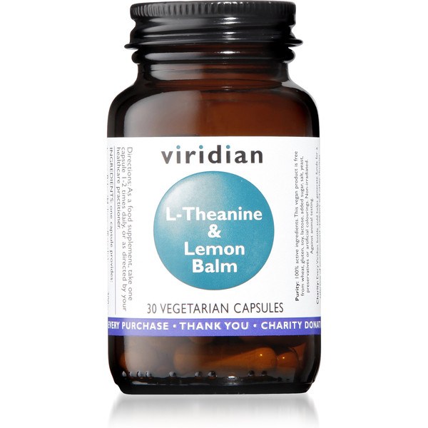 Viridian L-Theanin 200 mg und Zitronenmelisse 30 Kapseln