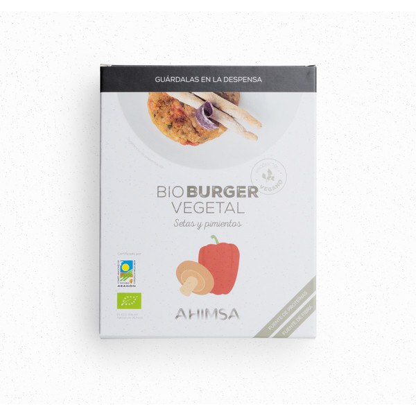 Ahimsa Groenteburger Champignons Paprika Bio 160 Gr