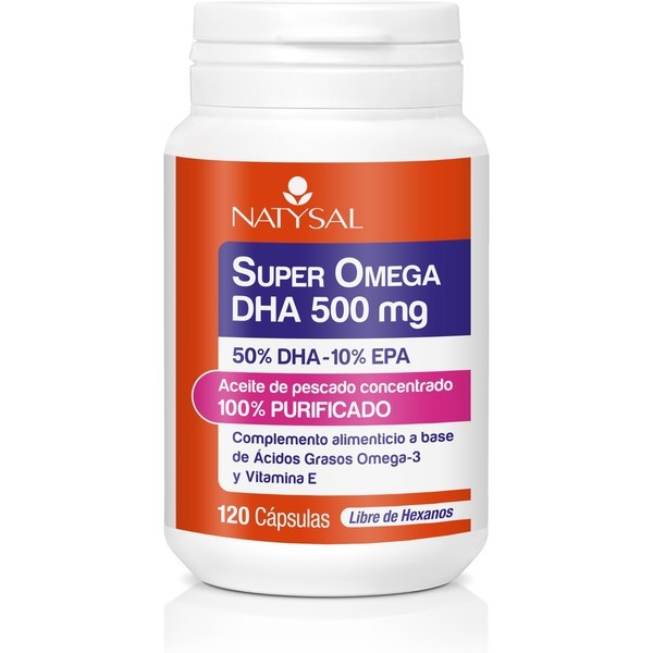 Natysal Super Omega Dha 500 Mg 50% Dha10% Epa 120 Capsulas