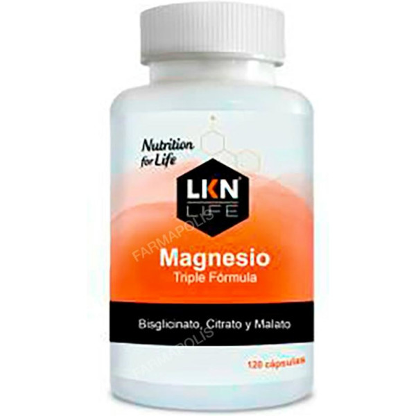 Lkn Life Lkn Magnésio Fórmula Tripla 120 Cápsulas