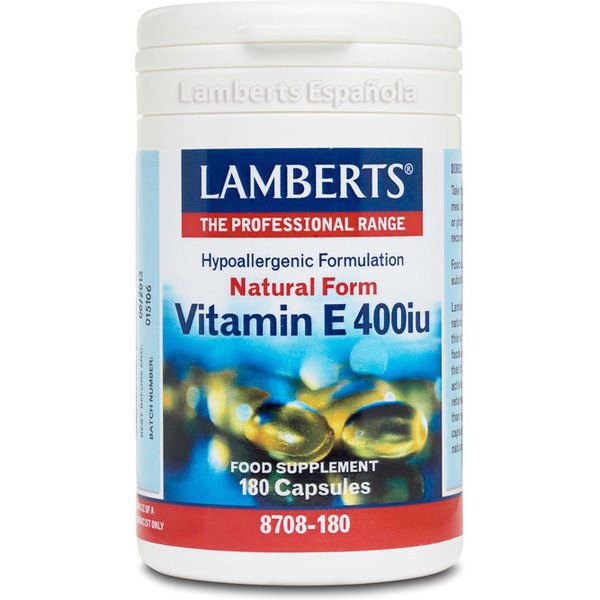 Lamberts Vitamina E Natural 400ui 180tab