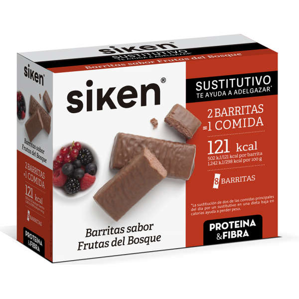Siken Substitutive Fruits of the Forest Bars 8 barras x 40 gr