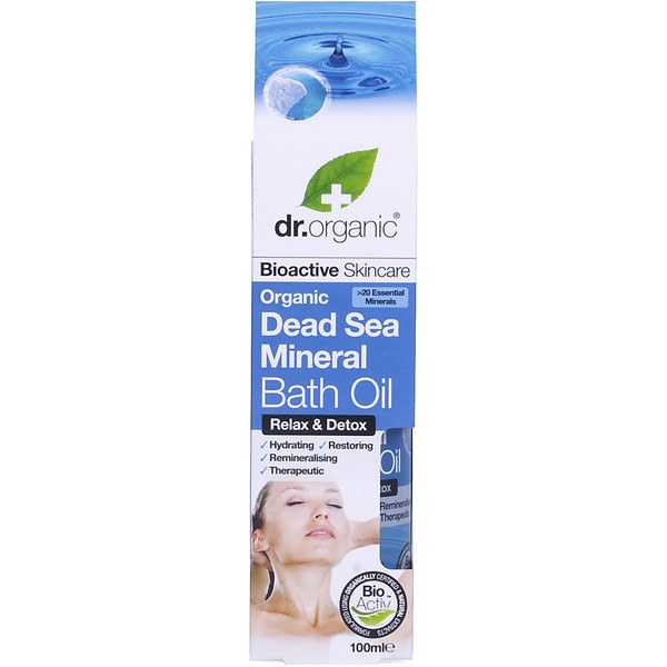 Dr Organic Olio da bagno minerale del Mar Morto 100 ml