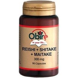 Obire Reishi+shiitake+maitake 300 mg 90 capsule