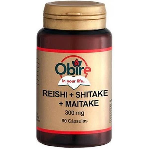 Obire Reishi+shiitake+maitake 300 mg 90 gélules