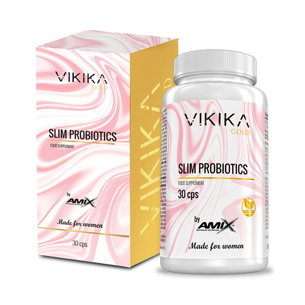 Vikika Gold by Amix Slim Probiotics (probiohd) 30 caps Favorece la Salud Digestiva e Inmunológica