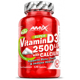 Amix Vitamin D3 2500 IU + Calcium 120 caps