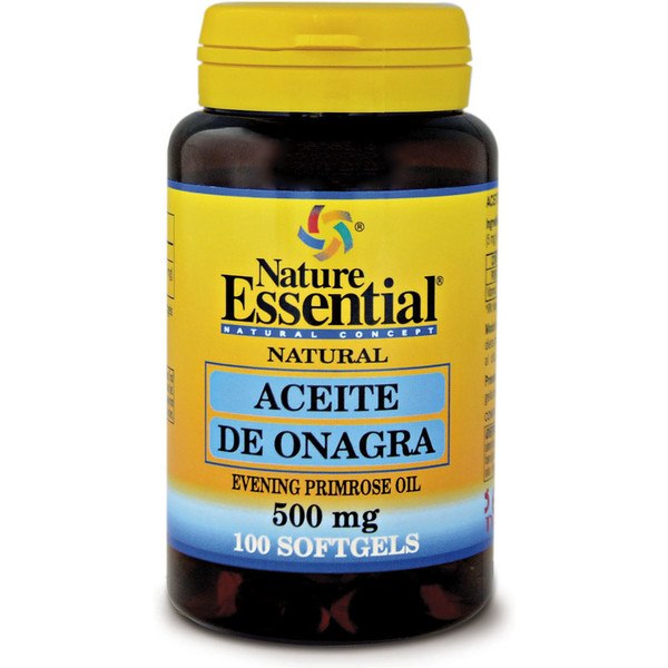 Nature Essential Aceite De Onagra 500 Mg 10% Gla 100 Perlas
