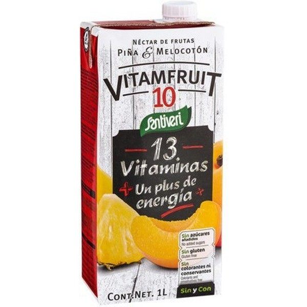 Santiveri Vitamfruit N-10 Succo di ananas e pesca 1 litro