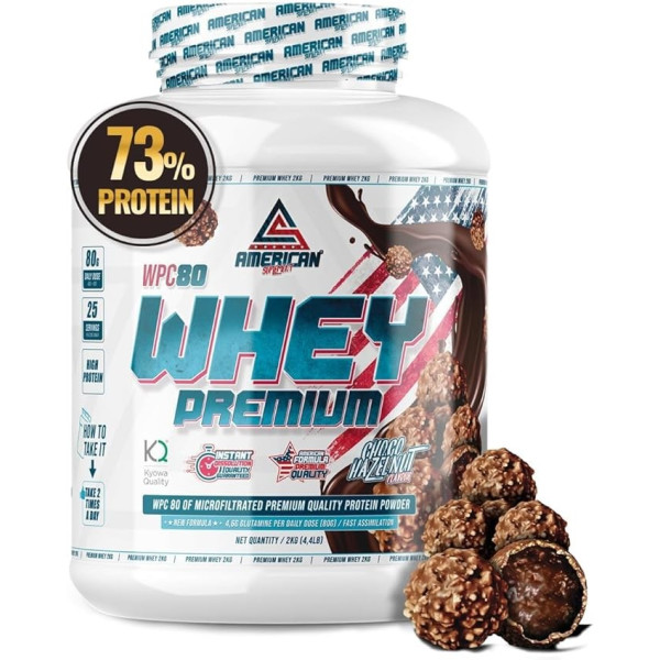 American Suplement Premium Whey Protein 2 Kg - Proteína Suero de Leche - Mantenimiento Masa Muscular