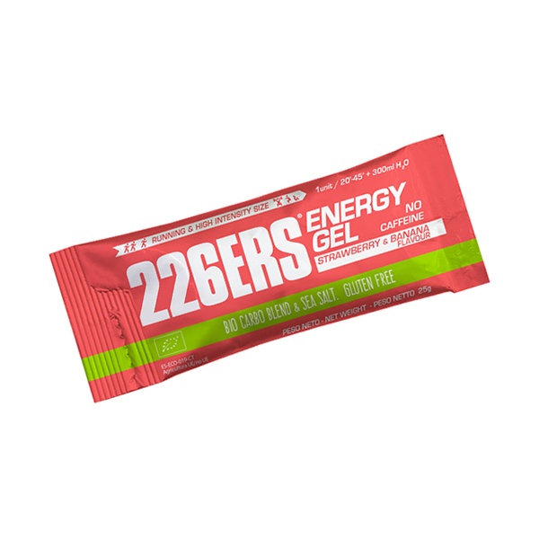 226ERS Energy Gel BIO Fraise-Banane Sans Caféine Stick - 40 Gels x 25 Gr