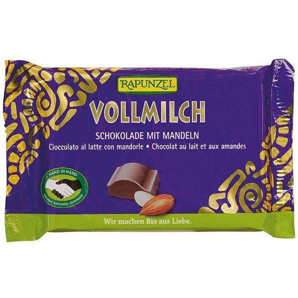 Rapunzel Snack Schokolade Milch-Mandel.rapunz 100g