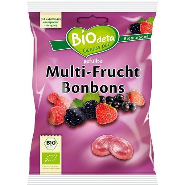 Bombons Recheados Biocop. Multi Fruit Biodeta 75g