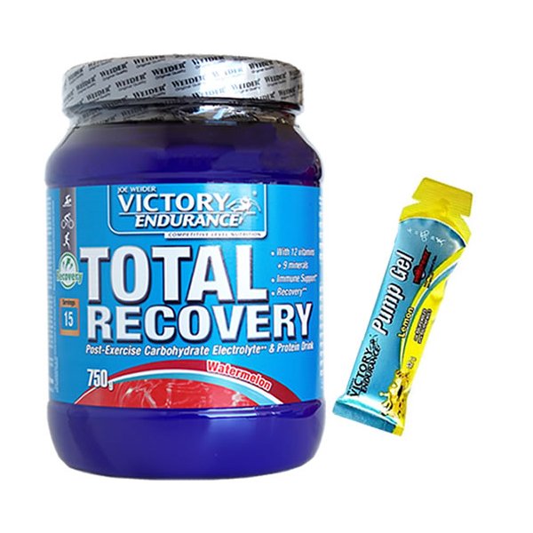 Pack Victory Endurance Total Recovery 750 gr + Pump Gel Limon 1 gel x 42 gr
