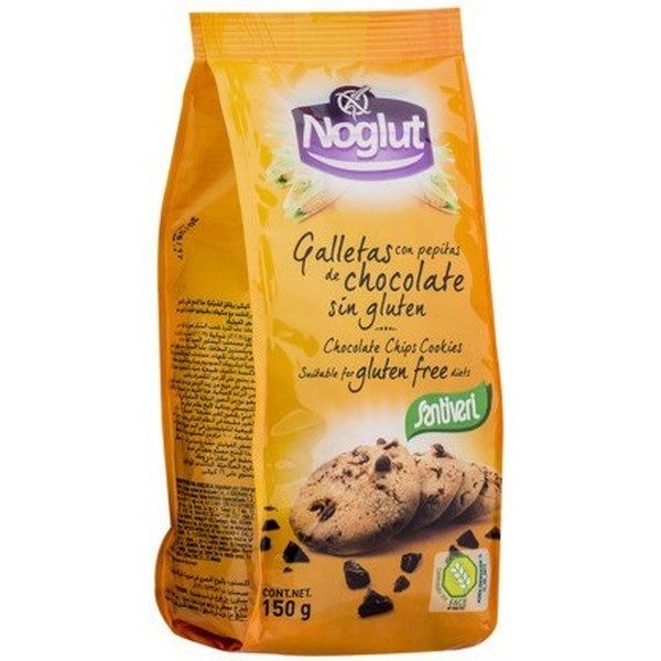 Biscuits Santiveri Noglut aux pépites de chocolat - 150 grammes