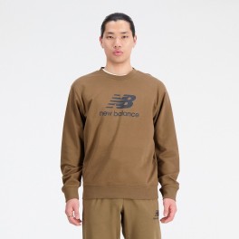 New Balance Sudadera Essentials Stacked Logo Mt31538 - Marrón