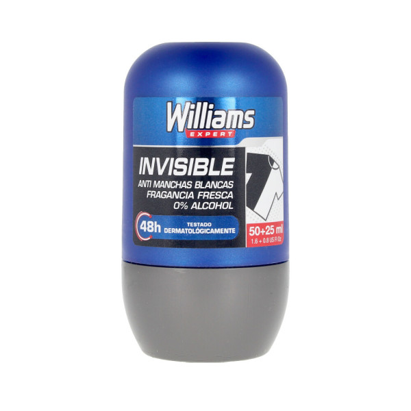 Williams Déodorant Invisible 48h Roll-on 75 Ml Homme