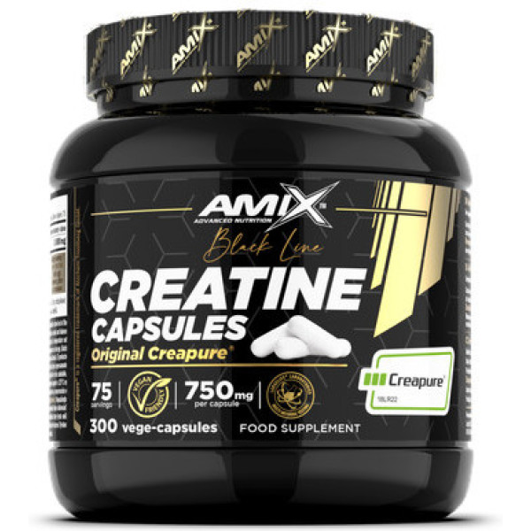 Amix Black Line Creatina Creapure 300 Cápsulas