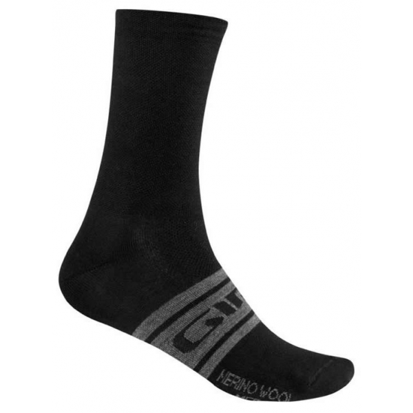 Giro Seasonal Merino Wollsocken Schwarz - Grau