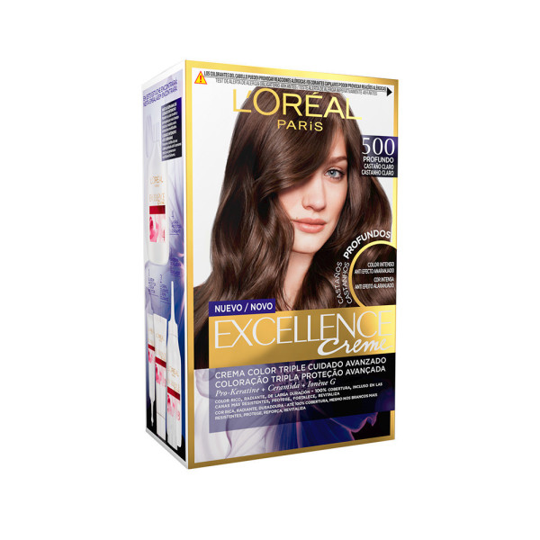 L'Oréal Excellence brunette kleurstof 500-echt lichtbruin Dames