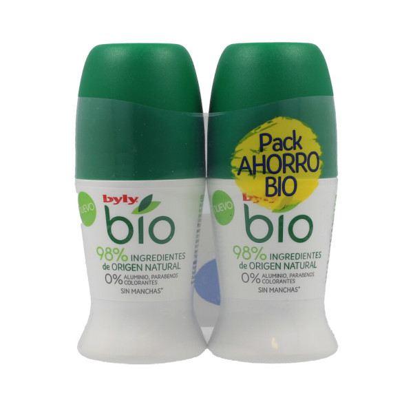 Byly Bio Natural 0% Desodorante Roll-on Lote 2 Peças Unissex