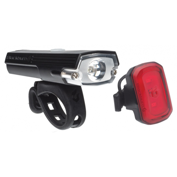 Pack Blackburn Dayblazer 400 Luz Delantera Central Negro + Luz Trasera Click USB Black Box Negro 