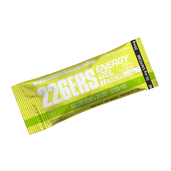 226ERS Energy Plus Gel BIO Limon con 25 mg de Cafeina en Stick - 40 geles x 25 gr