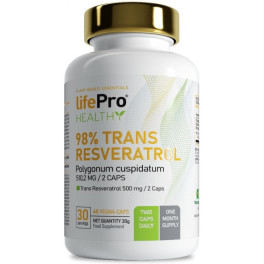 Life Pro Nutrition Trans Resveratrol 98% 500 mg 60 Cápsulas