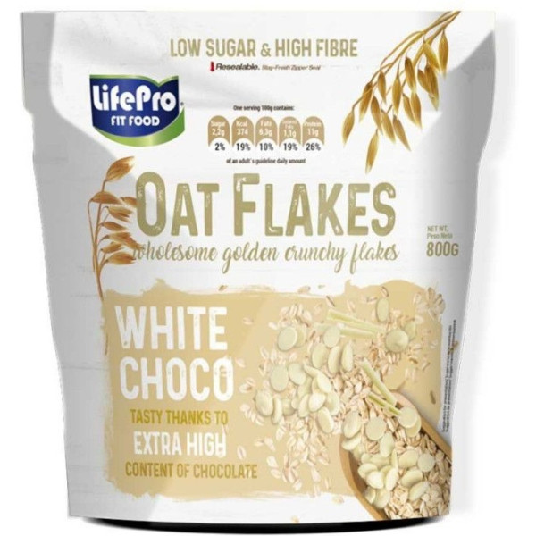 Life Pro Nutrition Witte Chocolade Havermoutvlokken 800g