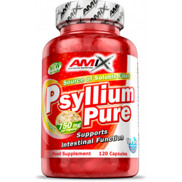 AMIX Psyllium Pure 1500 mg 120 Capsules - Source of Soluble Fiber - Natural Food Supplement
