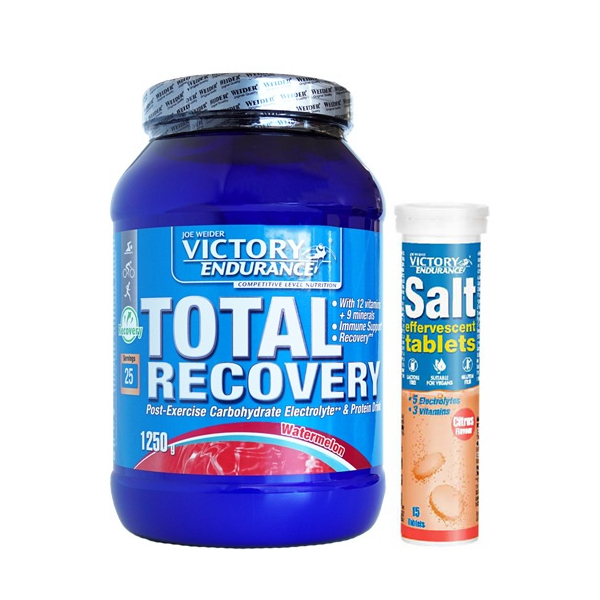Pack Victory Endurance Total Recovery 1250 gr + Brausesalz - Brause-Mineralsalze 1 Tube x 15 Tabletten