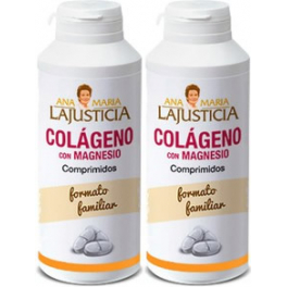 Pack Ana Maria LaJusticia Collagen with Magnesium 2 cans 450 tabs