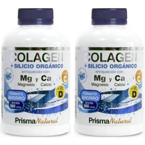 Pack Prisma Natural Collagen + Organic Silicon 2 Bottles x 360 Tablets