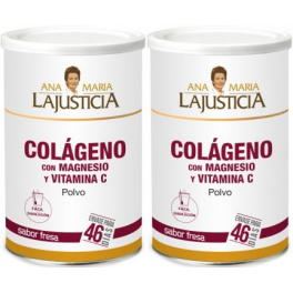 Pack Ana Maria LaJusticia Colágeno com Magnésio e Vitamina C 2 frascos x 350 gr