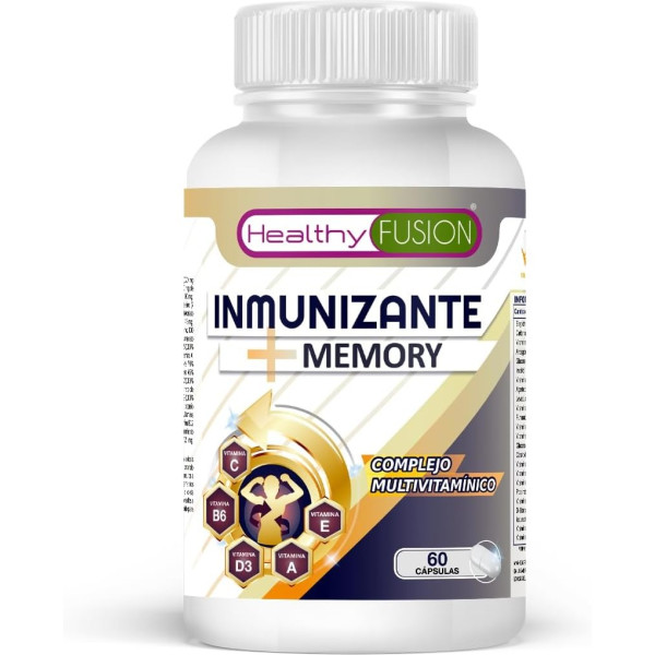 Healthy Fusion Inmunizante Memory60 comprimidos  - Complejo Multivitamínico con Minerales. Potencia la Capacidad Cerebral