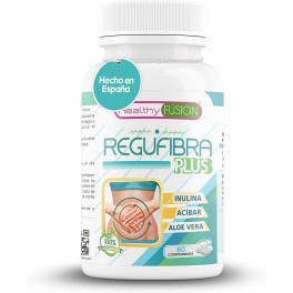 Healthy Fusion Regufibra 60 Caps - Prebiótico para mejorar la Digestión y el Tránsito Intestinal. Con Aloe Vera e Inulina