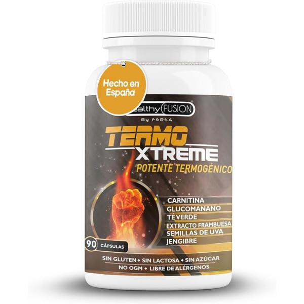 Healthy Fusion TermoXtreme 90 Caps - Potente Termogénico para Estimular el Metabolismo y la Definición